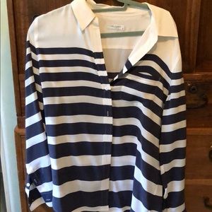 Equipment silk striped blouse